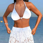 Laluna® | Elegant Solid Lace Bikini Set — view 6