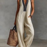 Fay | Sleeveless jumpsuit with high collar