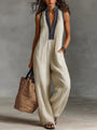 Fay | Sleeveless jumpsuit with high collar