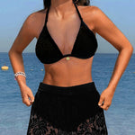 Laluna® | Elegant Solid Lace Bikini Set — view 8