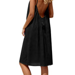Flared Mini Dress with Ruffles and Open Back — view 2