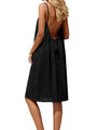 Flared Mini Dress with Ruffles and Open Back — view 2