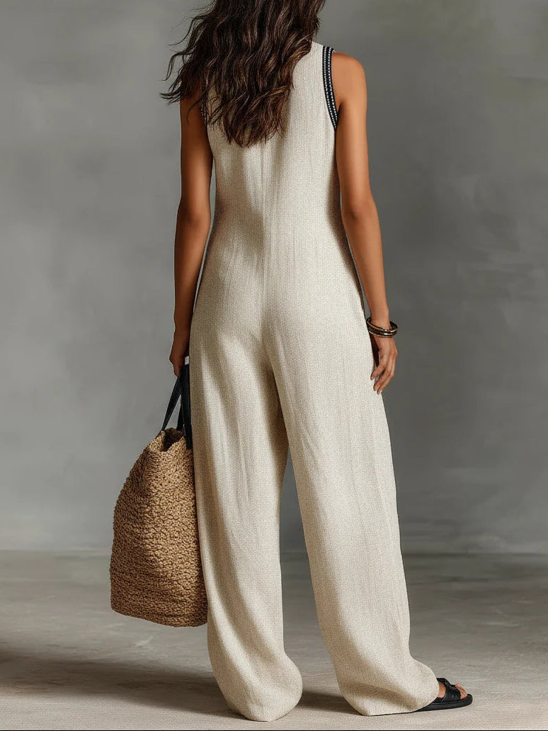 Fay | Sleeveless jumpsuit with high collar — view 4