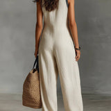 Fay | Sleeveless jumpsuit with high collar — view 4