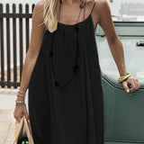 Flared Mini Dress with Ruffles and Open Back — view 4