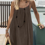 Flared Mini Dress with Ruffles and Open Back — view 5