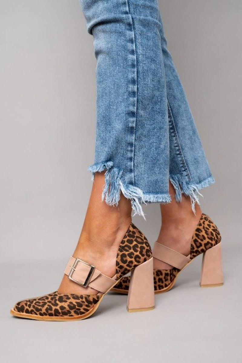 Adalina™ - Suede sandals with panther print — view 2