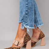 Adalina™ - Suede sandals with panther print — view 2