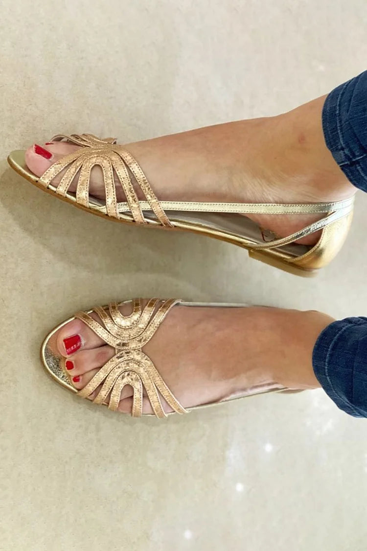 Eleanor – Bright Golden Sandals