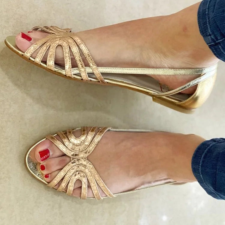 Eleanor – Bright Golden Sandals