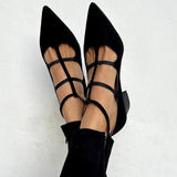 Greer - Pointed-Toe Heels with Crossed Straps