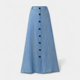 Semi-Sheer Maxi Skirt with Slit
