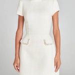Mini Dress with Pockets and Pearl Details — view 2