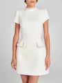 Mini Dress with Pockets and Pearl Details — view 2