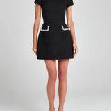 Mini Dress with Pockets and Pearl Details — view 7