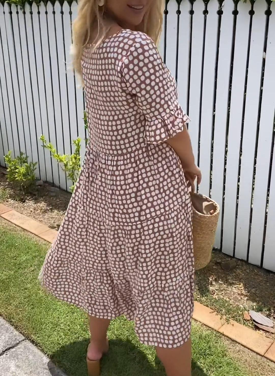 Nicola - Midi Dress with Short Sleeves — view 4