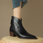 Camila - Luxury Ankle Boots with Low Heel — view 9