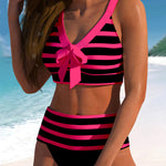 Laluna® | Striped High-Waisted Bikini — view 11