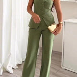 BRIA - Sleeveless Two-Piece Set with Buttons — view 4