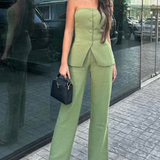 BRIA - Sleeveless Two-Piece Set with Buttons — view 5