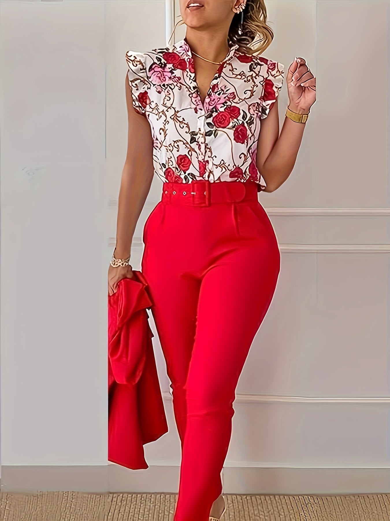 Florabel - Elegant Set with Flounce Sleeves — view 2