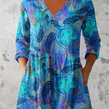 Riley | Long Blouse with Expressive Print — view 2