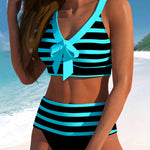 Laluna® | Striped High-Waisted Bikini — view 10