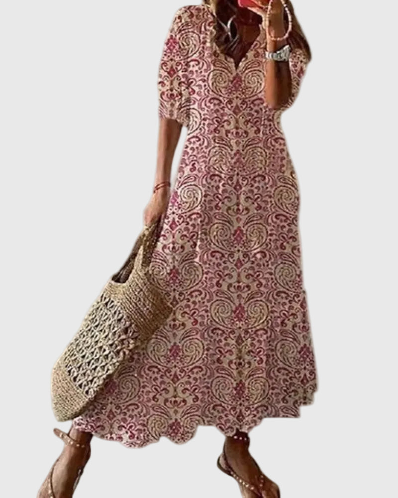 Amalia | Boho Vintage Maxi Dress for Summer — view 4