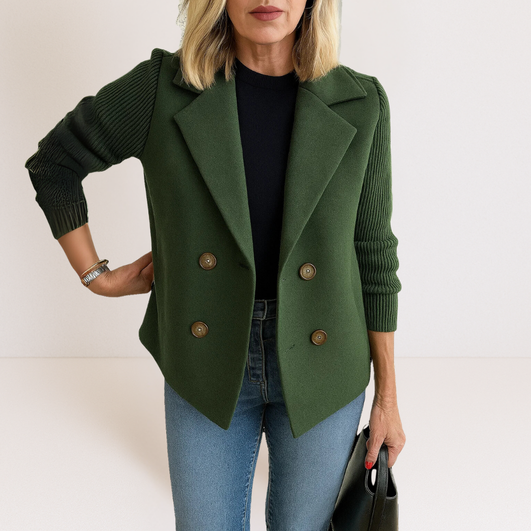 Ilaisaane - Elegant Coat with Knit Sleeves — view 9