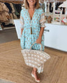 MANA | Midi Dress with Floral Print and V-Neck
