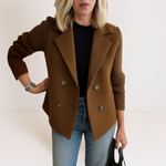 Ilaisaane - Elegant Coat with Knit Sleeves — view 2