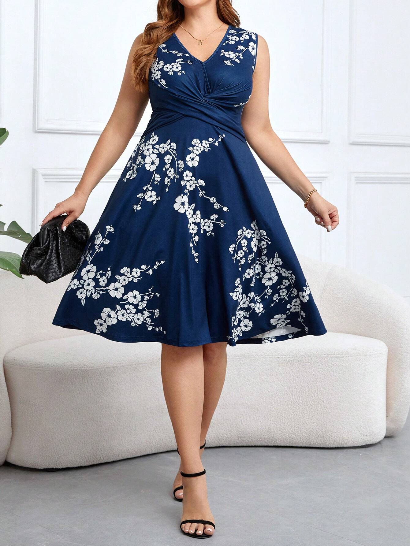 Danica - Floral Print Wrap Dress — view 3