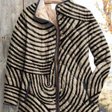 Oriana™ | Quilted Jacket in Striped Swirl