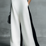Celine | Black & White Colour-Block Wide-Leg Jumpsuit — view 4