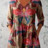 Alina | Long Blouse with Expressive Print — view 2