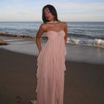 Collins - Strapless Maxi Dress with Ruffles — view 3