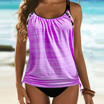 Augustus - Solid Coloured Tankini with Leopard Print — view 5
