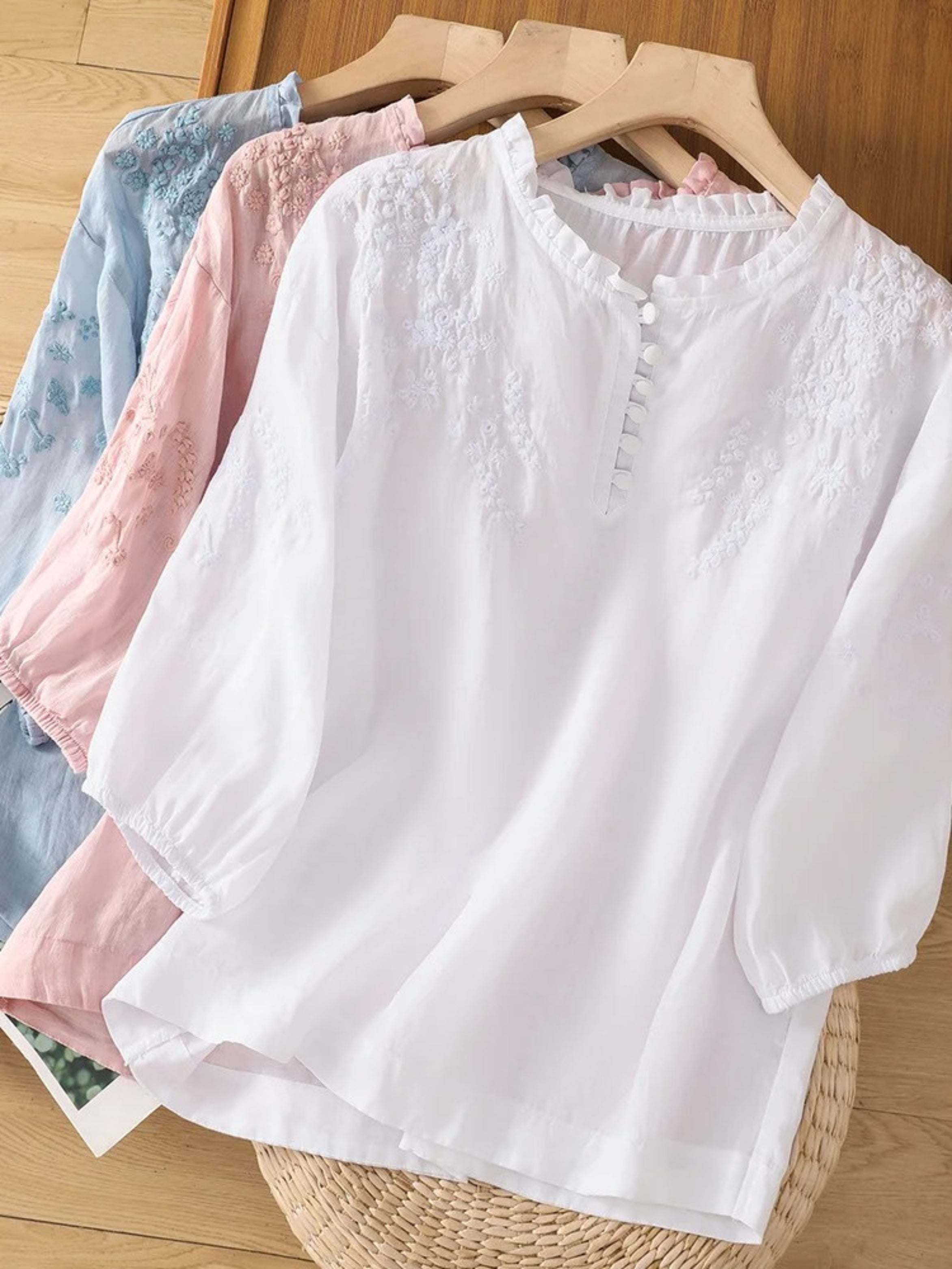 Cassiana - Cotton and Linen Blouse — view 8