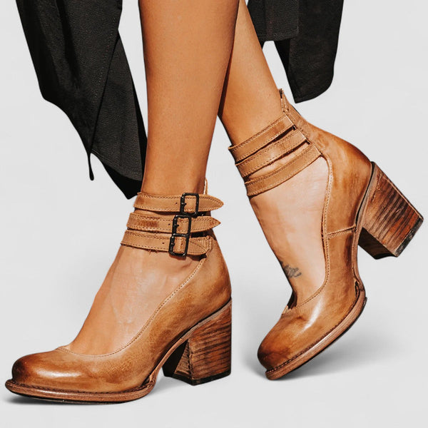 Gigi - Multi-Strap Heels with Chunky Sole