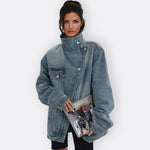 Huia - Asymmetric High-Neck Vintage Coat