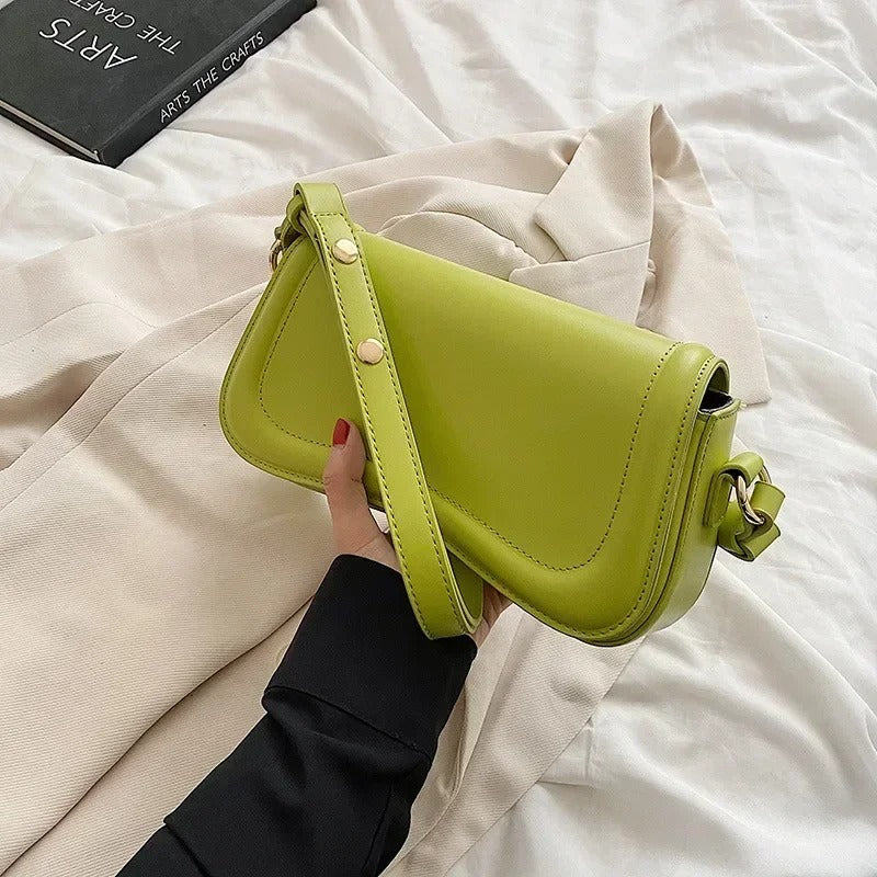 Cadence Wavy Flap Vegan Leather Handbag — view 2