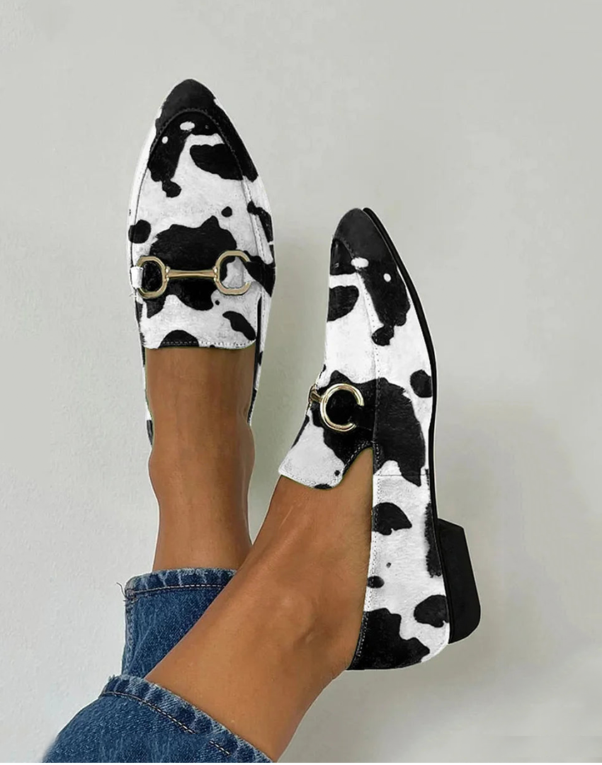 Diana - Loafers with Printed Buckle Detail — view 2