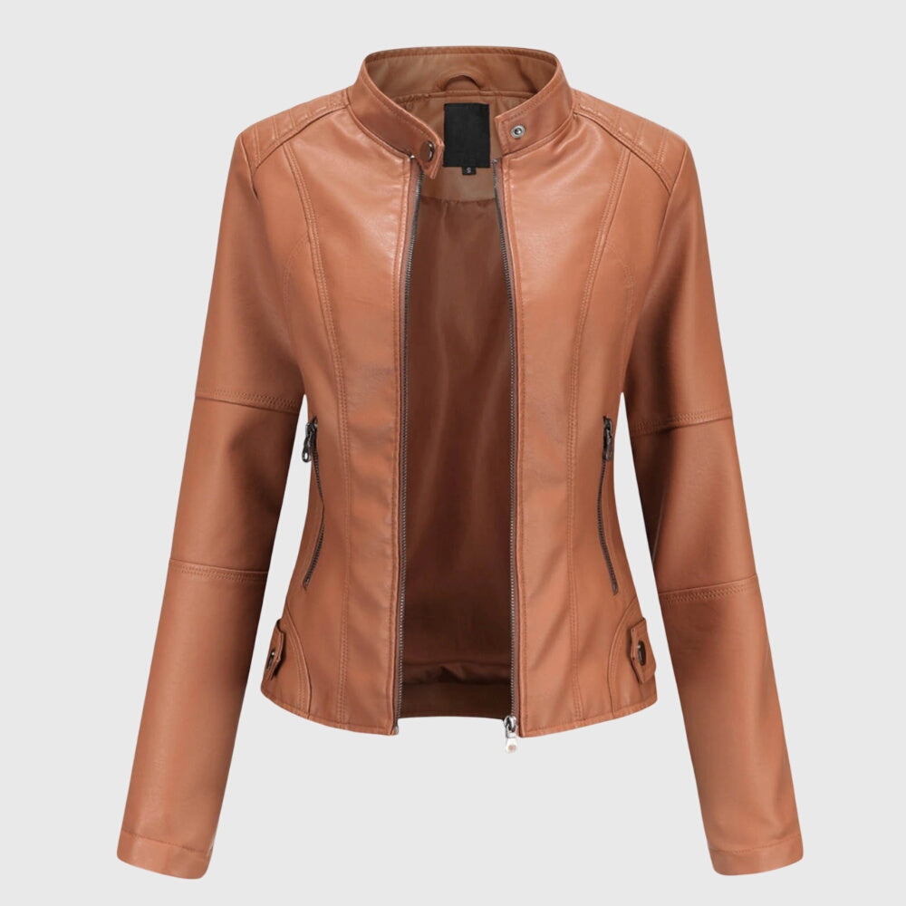 Dani™ - Elegant Leather Jacket for Women — view 3