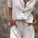 Melda - Lightweight Button-Up Set