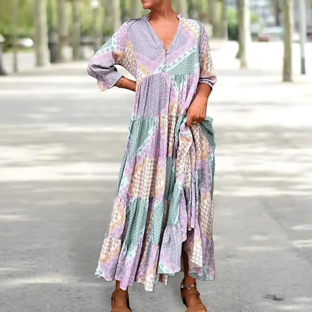 Florentina - Elegant Printed Dress