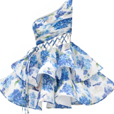 Daphne - One-Shoulder Floral Mini Dress — view 2