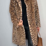 Leia - Long Leopard Print Coat — view 6