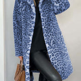Leia - Long Leopard Print Coat — view 3