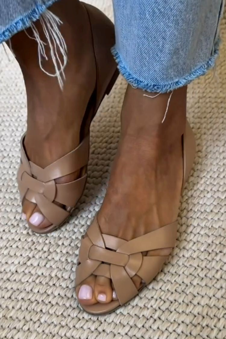 Serafina – Natural Woven Sandals — view 2