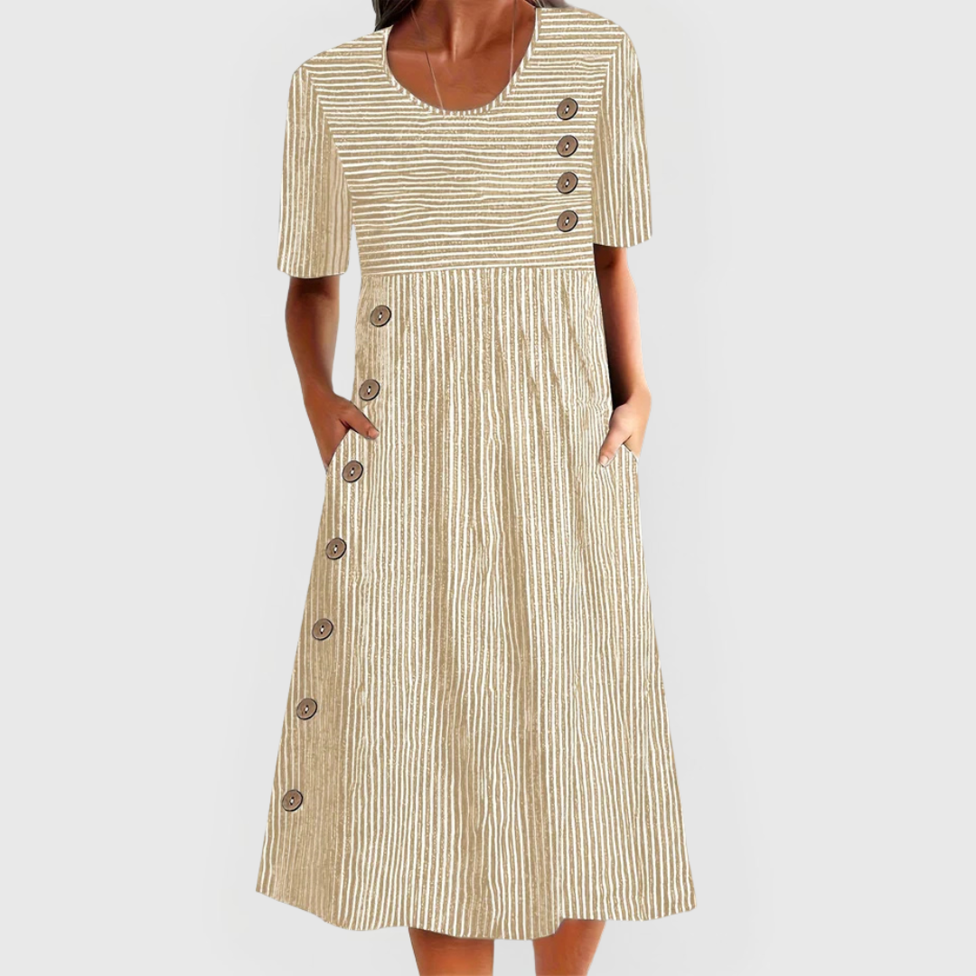 Jarna | Striped Maxi Dress — view 3